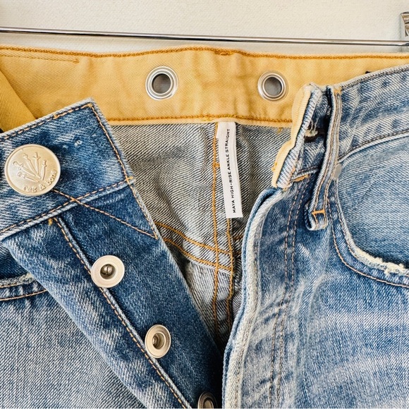 Rag & Bone Maya High Rise Denim Jeans Straight Leg Blue 26 Ankle Casual Luxury - Picture 9 of 13